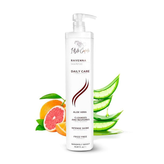 Ravenna Aloe Vera Hydration Shampoo - Paraben-Free, Daily Care for Soft, Shiny, and Lightweight Hair - Anti-Breakage & Anti-Hair Loss (1L/33.8 fl.oz)