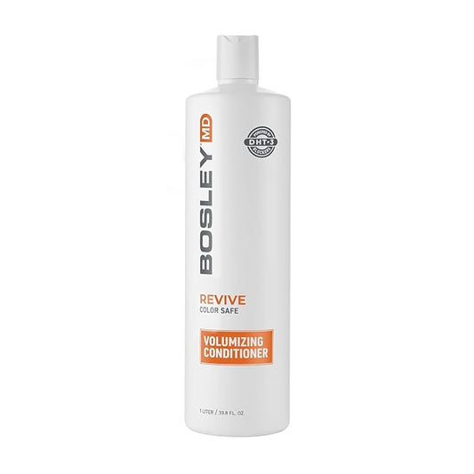 BosRevive Volumizing Conditioner for Thinning, Color/Chemically-Treated Hair – DHT Blocker, Sulfate-Free, Vegan, Biotin, Saw Palmetto & Rosemary – Thicker, Fuller Hair – 33.8 Fl Oz.
