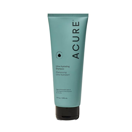 Acure Ultra Hydrating Shampoo - Moisturizing Shampoo for Women & Men, Moisturize and Soften Fine, Dry, Damaged, Color Treated Hair & Scalp w/Argan Oil, Vegan, Paraben Free, Sulfate Free - 8 fl oz