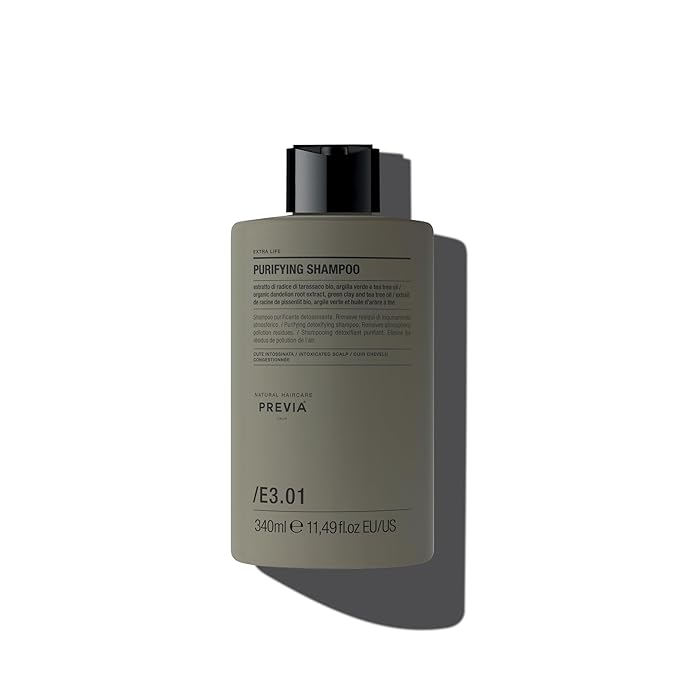 PREVIA Purifying Shampoo for Scalp Health | Purifying & Detoxifying | Nourishing Formula | Vegan & Sulfate-Free | 11.49 oz