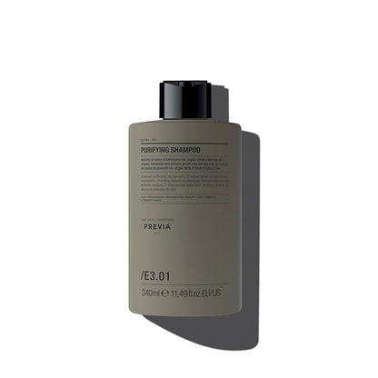 PREVIA Purifying Shampoo for Scalp Health | Purifying & Detoxifying | Nourishing Formula | Vegan & Sulfate-Free | 11.49 oz