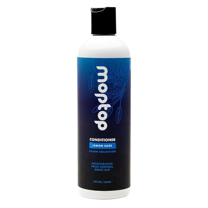 MopTop Salon Daily Conditioner – Color Safe Salon Quality Hair Moisturizer to Restore Dry, Damaged Hair & Reduce Frizz, Sulfate & Paraben Free Hair Care for All Hair Types (Lemon Sage, 12oz)