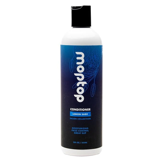 MopTop Salon Daily Conditioner – Color Safe Salon Quality Hair Moisturizer to Restore Dry, Damaged Hair & Reduce Frizz, Sulfate & Paraben Free Hair Care for All Hair Types (Lemon Sage, 12oz)