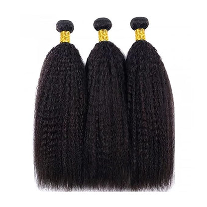 #1B Human Hair Bundles Yaki Straight Bundles 18 18 18 Inch Unprocessed Brazilian Virgin Hair Weave 3 Bundles 50 Grams Per Bundle Natural Color Bundle Human Hair Extensions