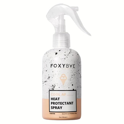 FoxyBae Heat Protectant Spray - Thermal Hair Styling Mist for Curling Iron & Blow Dryer - Prevents Frizz, Damage & Breakage, 8oz