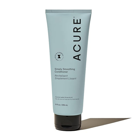 Acure Simply Smoothing Conditioner - Hydrating & Moisturizing Conditioner for Women & Men, Detangling & Softening for Dry, Frizzy, Damaged, Thin & Thick Hair, Sulfate & Paraben Free, Vegan - 8 fl oz