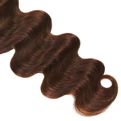 Copper Human Hair Bundles 30 32 34 Inch Color #33 Body Wave Bundles Human Hair Unprocessed Brazilian Hair Extensions Reddish Brown Bundle Silky Soft Auburn Bundle Deals