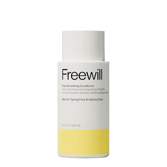 Freewill Frizz Smoothing Conditioner, Anti Frizz Hair Conditioner for Women with Argan, Coconut, & Ginger Root Oils, Lightweight, Sulfate-Free, Detangling Formula for Curly, Wavy & Dry Hair, 8.5 fl oz