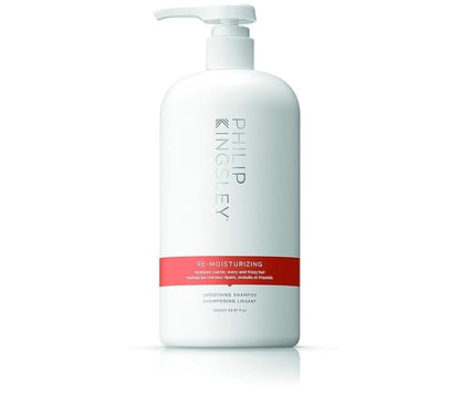 PHILIP KINGSLEY | Re-Moisturizing Smoothing Shampoo | For Curly, Frizzy, Wavy, Dry, Coarse Hair Types | Hydrating Shampoo that Re-Moisturizes and Smooths Hair | 33.8oz