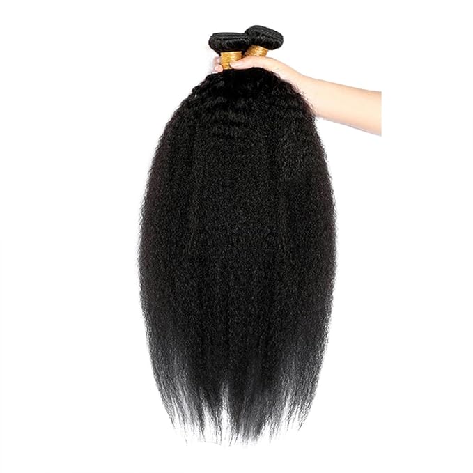Kinky Straight Bundles Human Hair Color 1B Yaki Straight Bundles Grade 8A Peruvian Virgin Hair 3 Bundles 22 22 22 Inch Yaki Straight Human Hair Bundles Natural Color Yaki Bundles
