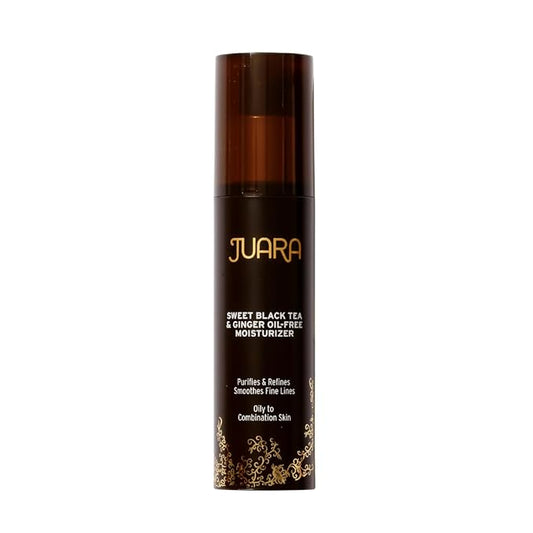 JUARA: Sweet Black Tea & Ginger Oil-Free Moisturizer | Matte Finish Lotion Reduces Shine | Deluxe Moisturizing Facial Treatment | Plumping Hyaluronic Acid | Paraben & Sulfate Free | Vegetarian | 1.7oz