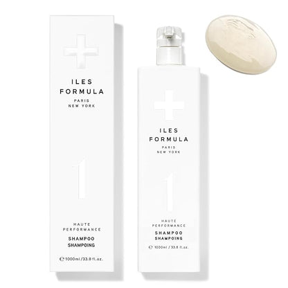 ILES FORMULA Shampoo - Sulfate, Paraben & Silicone Free - Deep Cleanse, Volumize, Detangle + Stops Breakage, Color & Extension Safe, with Macroloba Oil, Silk & Root Juices, 34 Fl Oz (1L)