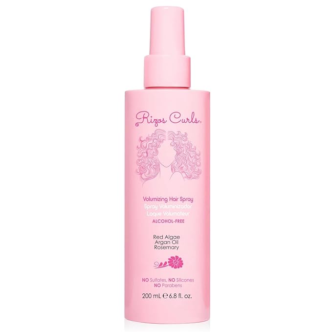 Rizos Curls Alcohol-Free Curl Hair Spray – Flexible Hold, Volume & Frizz Control – Adds Shine & Bounce for All Hair Types Wavy, Curly, Coily 1a–4c – Sulfate, Paraben & Alcohol-Free