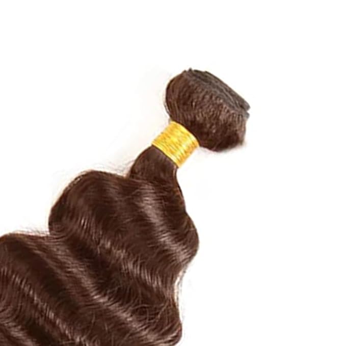 #4 Brown Bundles Human Hair Deep Wave Bundles 20 22 Inch Human Hair Weave 2 Bundle Unprocessed Brazilian Virgin Hair Chocolate Deep Wave Human Hair Extensions