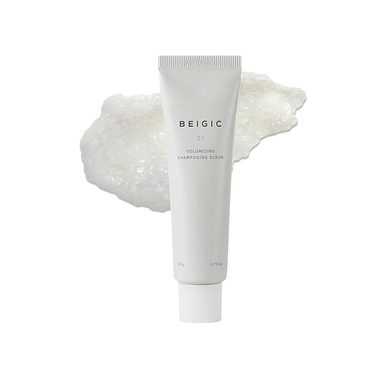 BEIGIC Volumizing Shampooing Scrub – Vegan Clarifying Scalp Exfoliator & Shampoo with Sacha Inchi Oil & Sea Salt for Buildup, Flakes for Itchy Scalps
