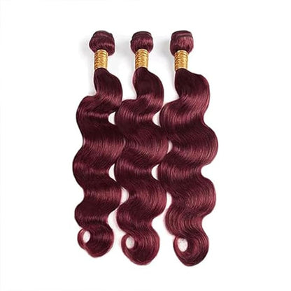 99j Burgundy Body Wave Bundles Wine Red Human Hair Body Wave Bundles Brazilian Wet and Wavy Soft Silky for Woman 12 14 16 Inch