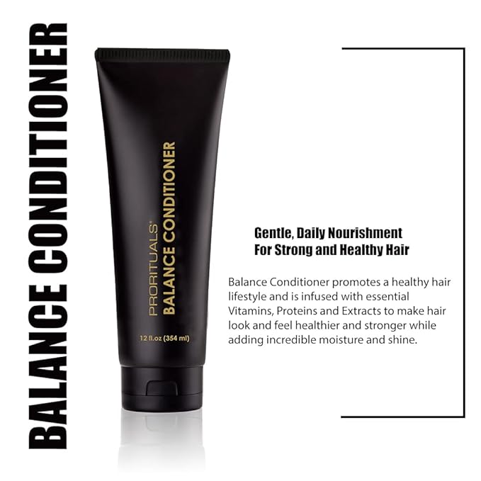 Prorituals Balance Conditioner - Hair Conditioner for Women, Deep Conditioning for Dry Damaged Hair, Moisturizing Care with Vitamin E, Color-Safe & Sulfate-Free, 12 fl oz