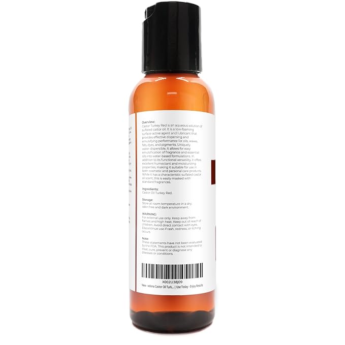 velona Castor Oil Turkey Red 2 fl oz | 100% Pure and Natural Carrier Oil | Cold Pressed | Hair, Body and Skin Care | Use Today - Enjoy Results