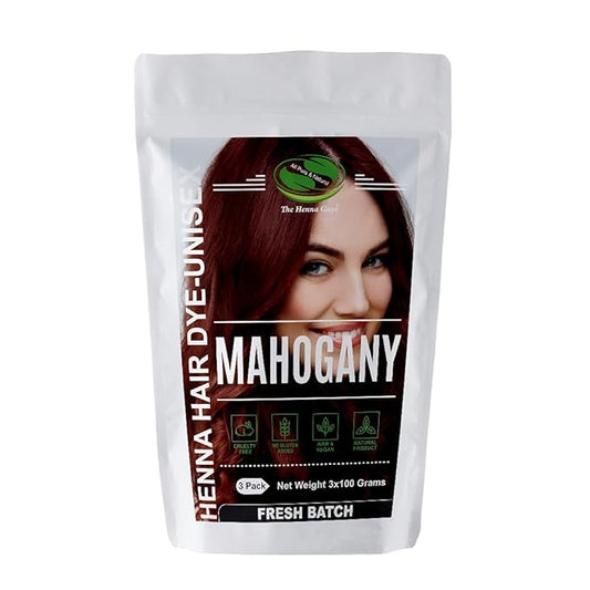 MAHOGANY Henna Hair & Beard Dye/Color 3x100 Grams - The Henna Guys®