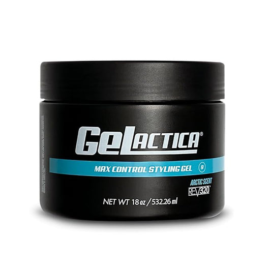 Max Control Hair Gel for Men, Alcohol-Free, Strong Hold Styling Gel, Natural Extracts for Long-Lasting Hold and Shine, Slick Back Hair Style 18 oz
