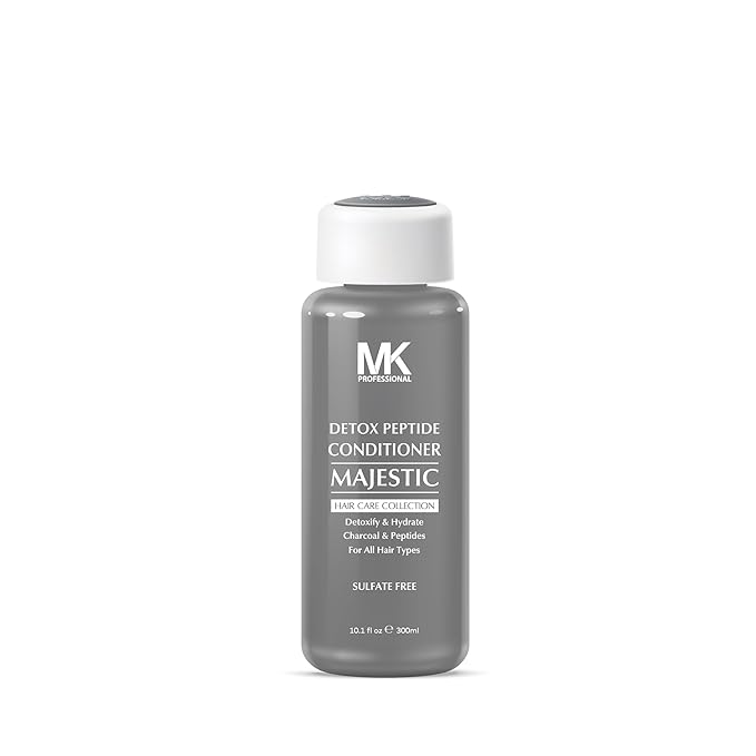 MK PROFESSIONAL Detox Charcoal Conditioner, Help Soothe Scalp and Remove Impurities, Sulphate Free + Amino Acid Complex, Reduce Breakage - Suitable for All Hair Types - 10.1 Fl Oz / 300 ml