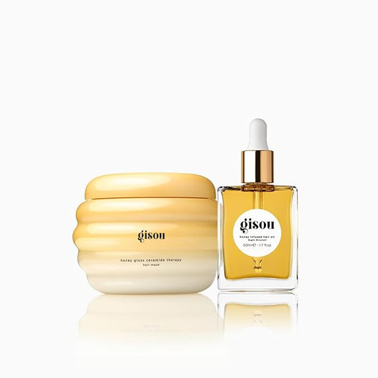 Gisou Deep Treatment Duo, Intense Hydration & Shine, With Mirsalehi Honey, Ceramides & Hyaluronic Acid, 19x Smoother Hair & 4x Stronger Strands, For Weekly Deep Conditioning