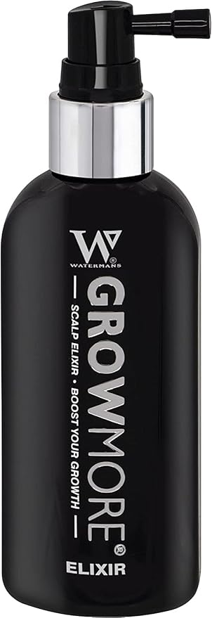 Watermans Grow More Hair Growth Serum | Supports Thicker, Stronger Hair with Biotin, Rosemary & DHT Blockers | Lightweight, Fast-Absorbing & Vegan | Helps Improve Scalp Density – 3.4 fl oz