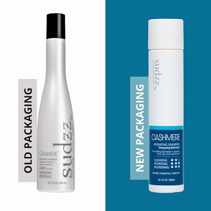SUDZZFX Cashmere Hydrating Shampoo, 10.1 FL Oz – Sulfate-Free, Color-Safe, Paraben-Free Moisturizing Formula for Men and Women