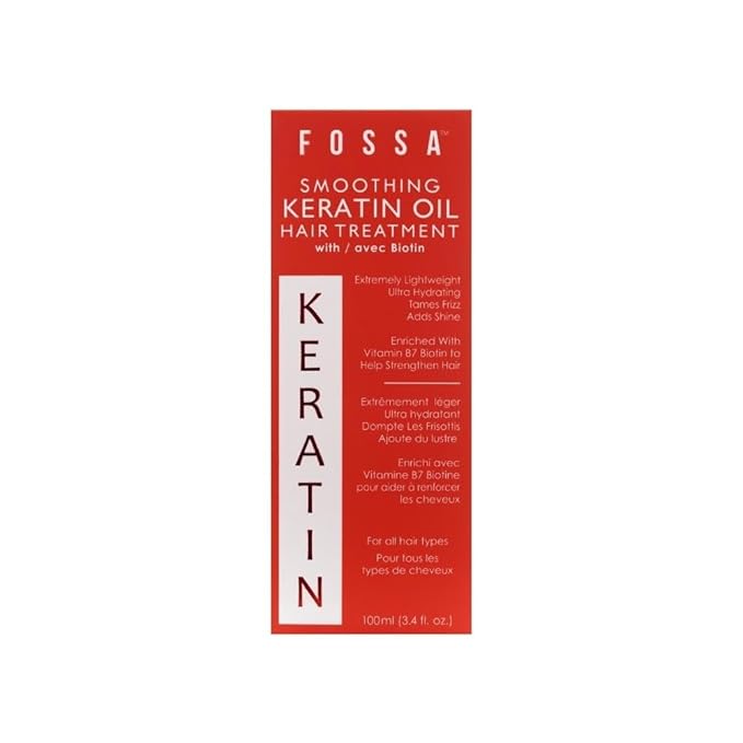 Fossa Biotin B7 Smoothing Hair Treatment | Lightweight Oil Tames Frizz, Adds Shine, Promotes Healthy Hair for All Hair Types | 100ml, 3.4 fl. oz.