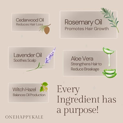 Mermaid Hair Growth & Restoration – Boosts Regrowth, Repairs Damage, Calms Scalp with Rosemary Oil – Non-Toxic, Cruelty-Free, Nourishing Formula All Hair Type – 4oz Bottle