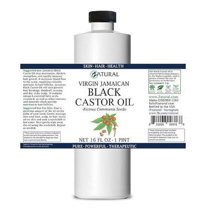 Zatural Black Castor Oil_100% Pure Tropic Jamaican Black Castor Oil (16 Ounce)