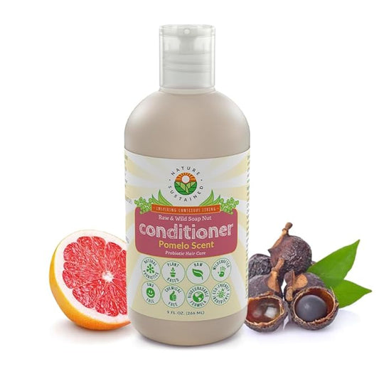 Hydrating Natural Conditioner - Moisturizing Organic Sulfate Free Conditioner - Raw Wildcrafted Probiotic Hypoallergenic Cleansing Conditioning Wash for All Hair