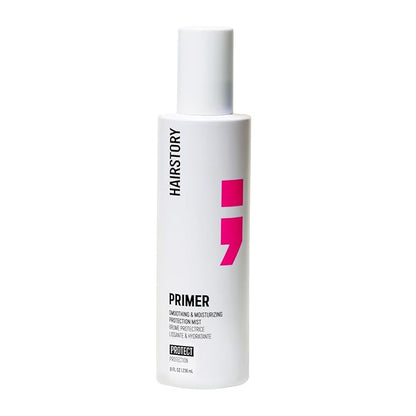 Hairstory Primer, Smoothing And Moisturizing Protection Mist for All Hair Types, Smoothing Detangler, Heat, Humidity & UV Protectant, 8oz