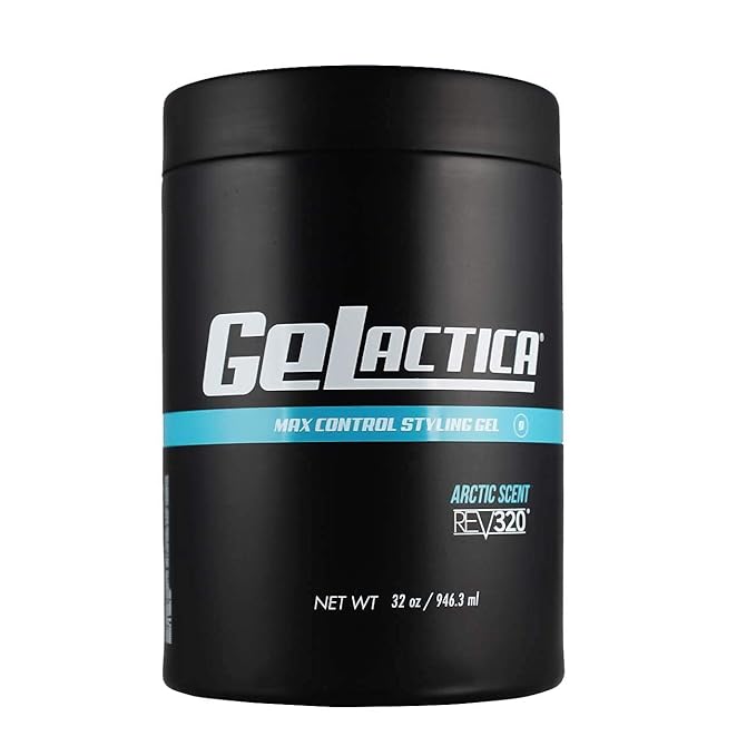 Max Control Hair Gel for Men, Alcohol-Free, Strong Hold Styling Gel, Natural Extracts for Long-Lasting Hold and Shine, Slick Back Hair Style 32 oz
