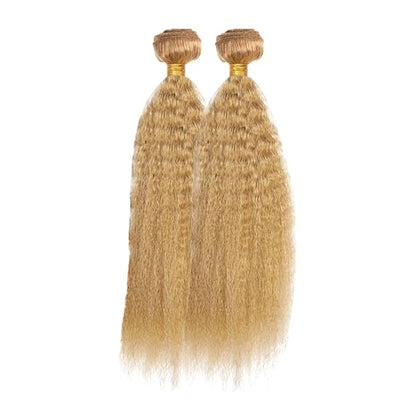 #27 Blonde Bundles Human Hair Yaki Straight Bundles 26 28 Inch Unprocessed Brazilian Virgin Hair Weave 2 Bundle Honey Blonde Human Hair Extensions