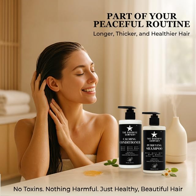 Castor Oil Shampoo and Conditioner Set - Made in USA, 10 oz Bottles