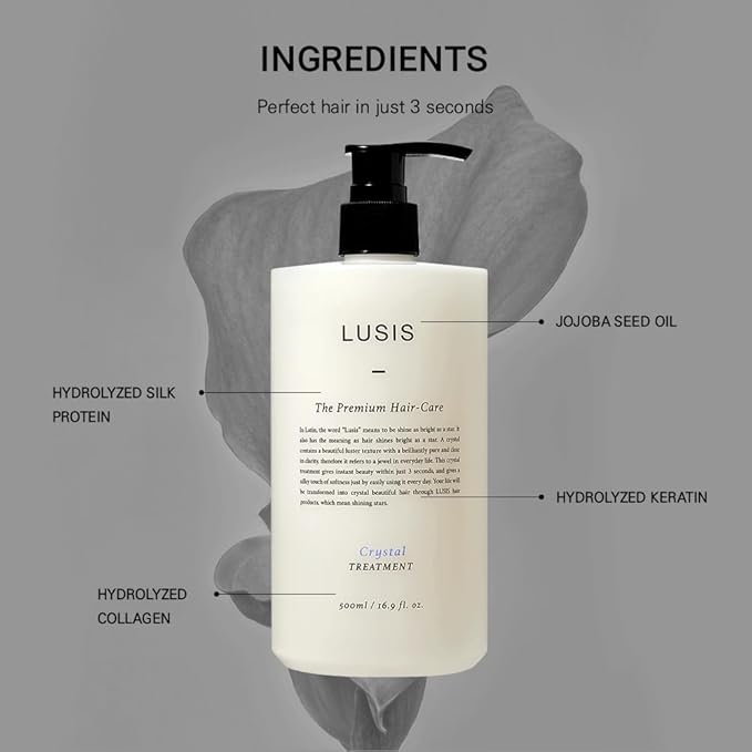 LUSIS, Crystal Hair Treatment, Conditioner, Silky and Moisture Rich Hair Clinic, Floral Scent, 500ml