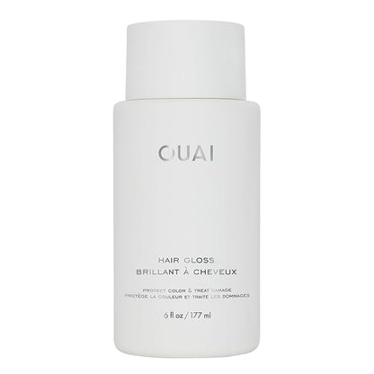 OUAI Hair Gloss - In-Shower Shiny Hair Treatment & Glaze with Frizz Control - Heat Protectant Infused with Hyaluronic Acid, Rice Water & Panthenol - Paraben, Phthalate & Sulfate Free (6 Oz)