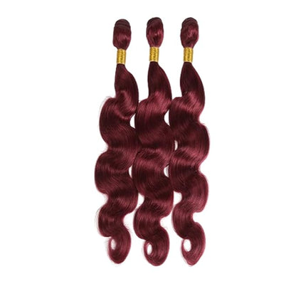 99j Bundles Burgundy Body Wave Bundles Human Hair Wine Red Brazilian Human Hair Extensions Weave Wet and Wavy Soft Silky for Woman 26 28 30 Inch