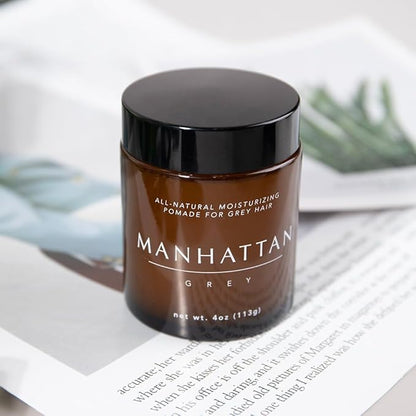 Grey Hair Moisture Pomade for Dry, Damaged Hair | Daily Hair Moisturizer For Hair Scalp and Beard | Sulfate Free - 118 ml / 4.0 oz