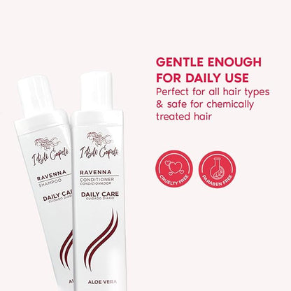 Ravenna Aloe Vera Shampoo & Conditioner Set – Sulfate & Paraben-Free, Deep Moisture, Breakage Reduction for Dry, Damaged & All Hair Types, 2×300ml (10.1 fl oz each)