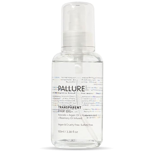 Transparent Hair Oil Treatment, To Support Thicker, Voluminous, Fuller Looking Hair, Infused with Hyaluronic Acid, Biotin, Avocado and Rosemary Oil (3.4 Fl Oz)