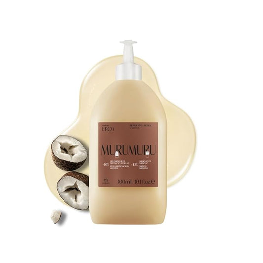 natura - Ekos Murumuru Restoring Shampoo Refill - Anti-Damage - Cleanse & Moisturize Hair - Combat Dryness - Vegan Hair Care - Brazilian Beauty Secrets - Personal & Self Care - 10.1 fl oz (300ml)