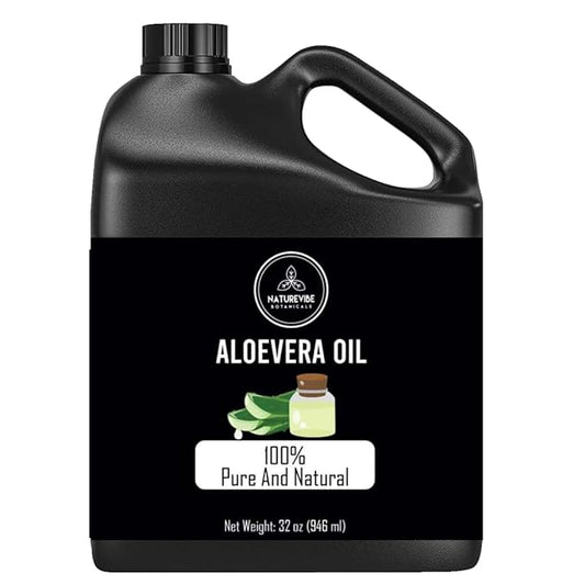 Naturevibe Botanicals Aloevera Oil 32 Ounces | 100% Pure and Natural | Great for Skin Care and Hair Care