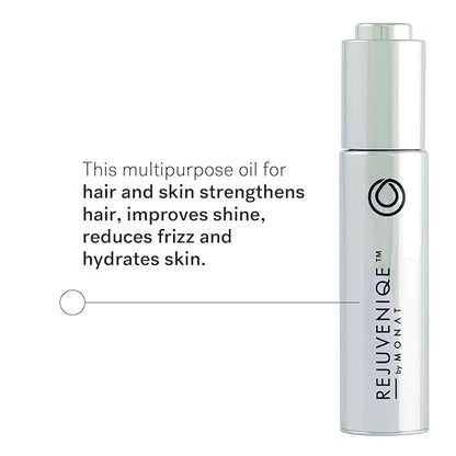 MONAT REJUVENIQE Oil – 3-Month Supply - Multipurpose Hair & Skin Treatment - 13+ Natural Plant and Essential Oils – Strengthens, Reduces Frizz Boosts Shine - Provides Intense Hydration – 90ml(3 fl oz)