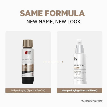 DS Labs Spectral Men's Formally Spectral.DNC-N - Hair Density Serum, Strengthening, Thickening, Minimize Shedding, Color Safe, 60mL, Packaging May Vary, (Pack of 3)