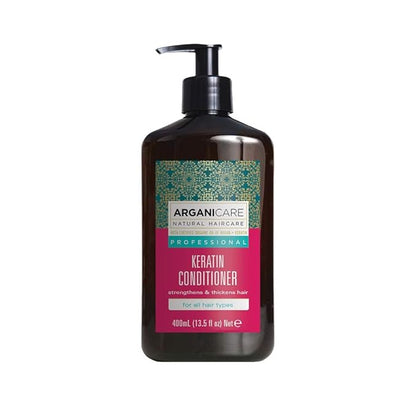 Arganicare Keratin Hair Thickening Conditioner for Men & Women - Deep Conditioning Treatment Enriched with Argan Oil, Jojoba Oil & Shea Moisture - Volumizing Conditioner for Damaged Hair | 13.5 fl oz