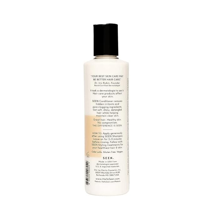 SEEN Shampoo & Conditioner Bundle - Scented, Non-Comedogenic & Sulfate-Free Hair Care - Dermatologist-Developed, Safe for Sensitive & Acne-Prone Skin