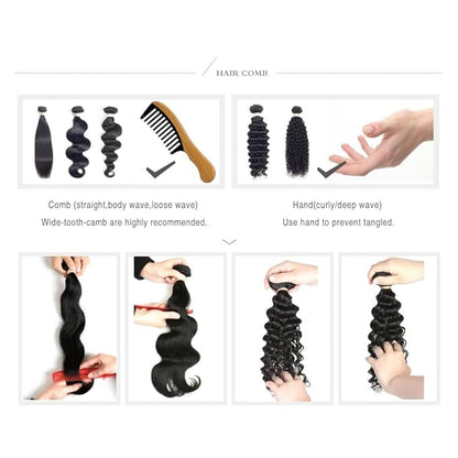 1BP427 Loose Deep Wave Bundles Ombre Brown and Honey Blonde Two Tone Deep Wave Bundles Brazilian Human Hair Extensions Soft and Silky for Black Women 26 28 30 Inch