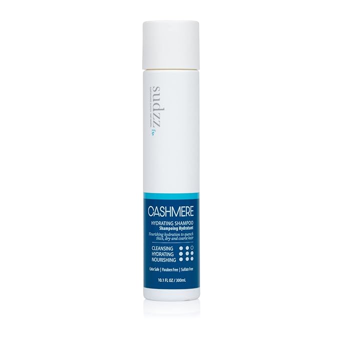 SUDZZFX Cashmere Hydrating Shampoo, 10.1 FL Oz – Sulfate-Free, Color-Safe, Paraben-Free Moisturizing Formula for Men and Women